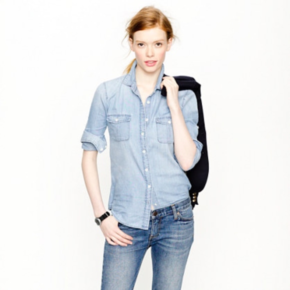 J. Crew Tops - J. Crew Keeper denim chambray button up blouse